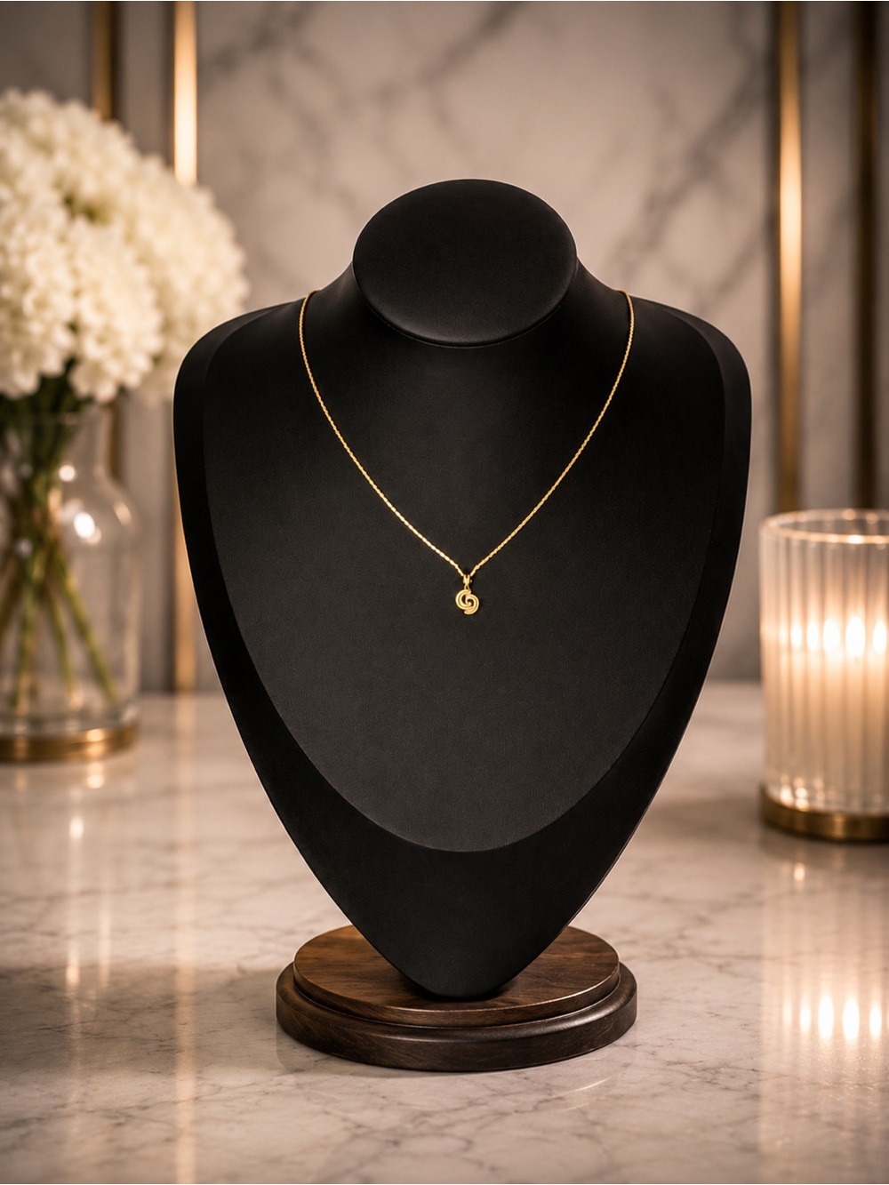 Christian Dior “CD” Vintage Pendant Necklace | 18K Gold Plated Dior with Crystal